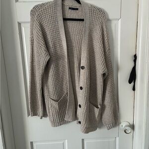 American Eagle Outfitters Cream Knit Sweater